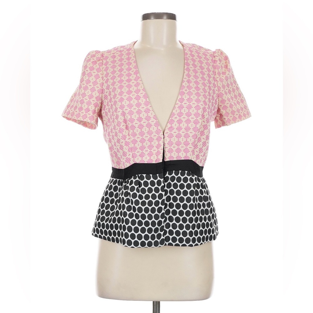Elevenses Pink and Black Patterned Top